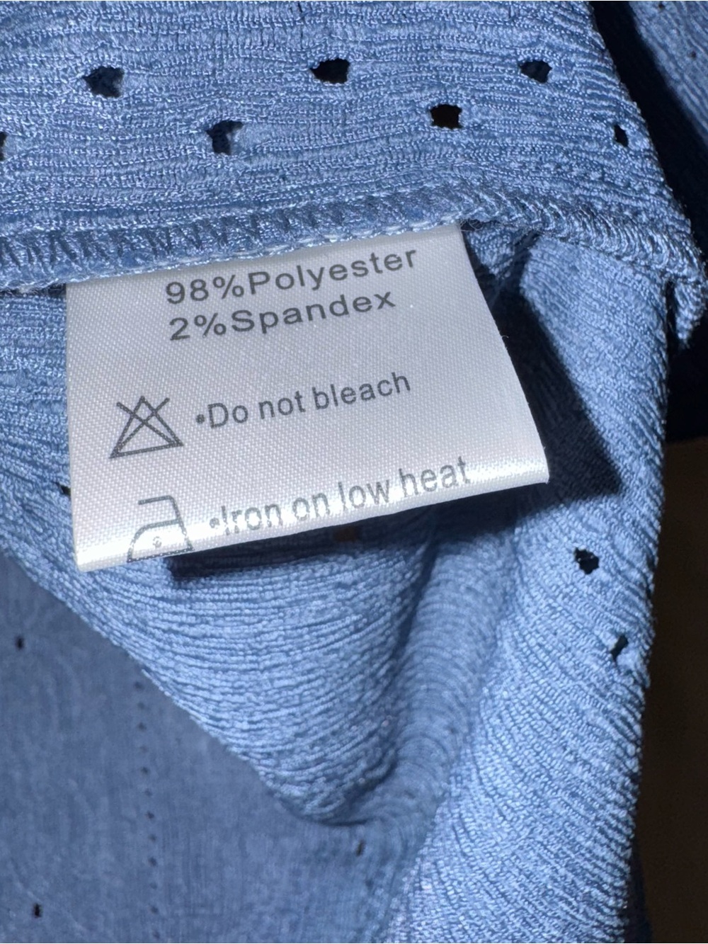 blue button front blouse - Picture 3 of 4